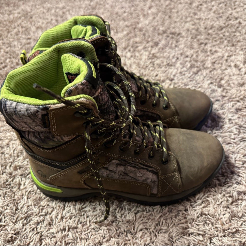 Wolverine Expedition Insulated Boots - Brown and Lime